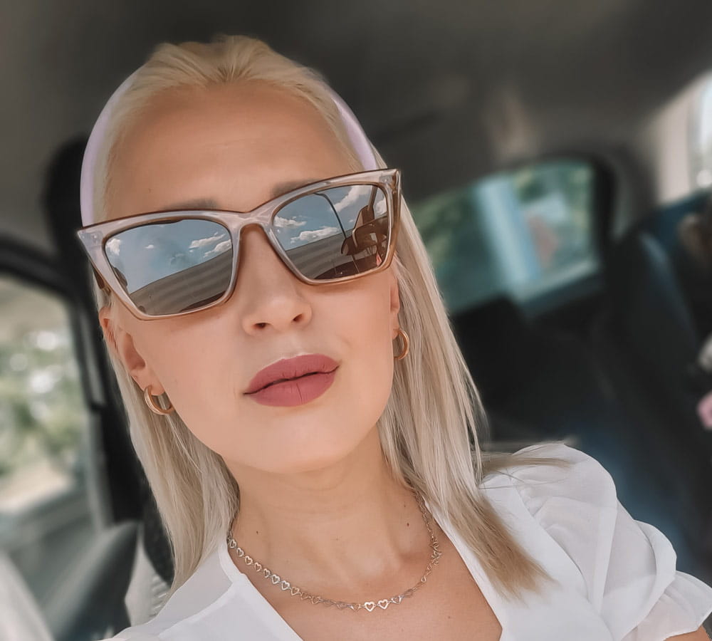 PolarZONE - Damskie okulary przeciwsłoneczne transparentne